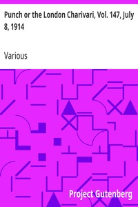 Cover of Punch or the London Charivari, Vol. 147, July 8, 1914
