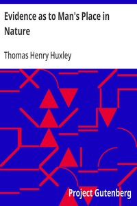 Cover of Evidence as to Man's Place in Nature