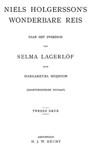 Cover of Niels Holgersson's Wonderbare Reis