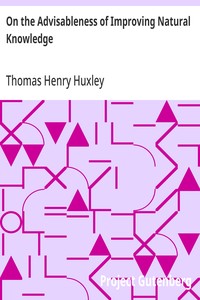 Cover of On the Advisableness of Improving Natural Knowledge