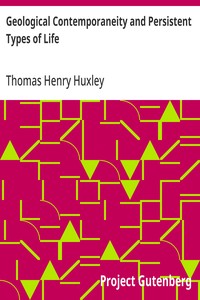Cover of Geological Contemporaneity and Persistent Types of Life