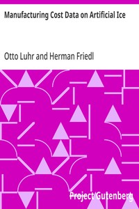 Cover of Manufacturing Cost Data on Artificial Ice