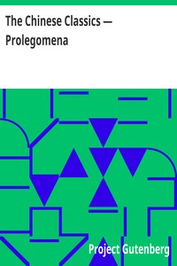 Cover of The Chinese Classics — Prolegomena