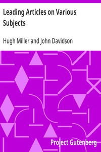 Cover of Leading Articles on Various Subjects