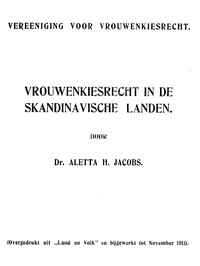 Cover of Vrouwenkiesrecht in de Skandinavische landen