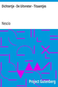 Cover of Dichtertje - De Uitvreter - Titaantjes