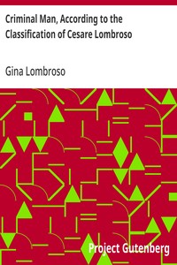 Cover of Criminal Man, According to the Classification of Cesare Lombroso