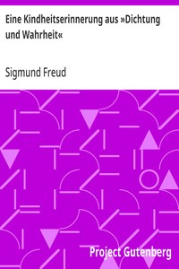 Cover of Eine Kindheitserinnerung aus »Dichtung und Wahrheit«