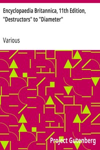 Cover of Encyclopaedia Britannica, 11th Edition, "Destructors" to "Diameter" Volume 8, Slice 3