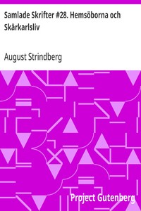 Cover of Samlade Skrifter #28. Hemsöborna och Skärkarlsliv