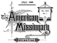 Cover of The American Missionary — Volume 39, No. 07, July, 1885