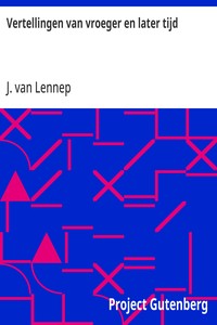 Cover of Vertellingen van vroeger en later tijd