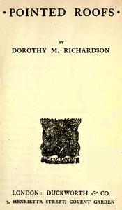 Cover of Pointed roofs : $b Pilgrimage, Volume 1