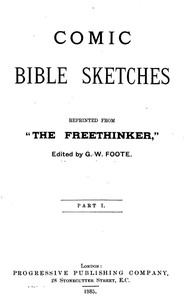 Cover of Comic Bible Sketches, Reprinted from "The Freethinker"