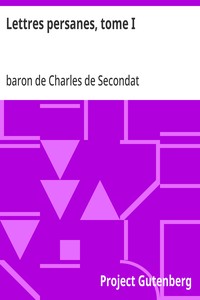 Cover of Lettres persanes, tome I