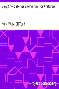 Cover of Very Short Stories and Verses For Children