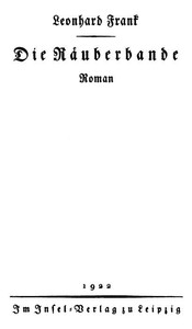 Cover of Die Räuberbande