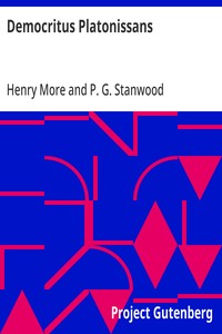 Cover of Democritus Platonissans