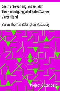Cover of Geschichte von England seit der Thronbesteigung Jakob's des Zweiten. Vierter Band