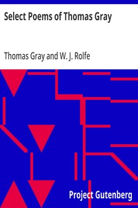Cover of Select Poems of Thomas Gray