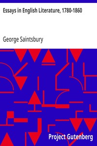 Cover of Essays in English Literature, 1780-1860