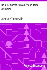 Cover of De la Démocratie en Amérique, tome deuxième