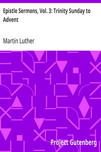 Cover of Epistle Sermons, Vol. 3: Trinity Sunday to Advent