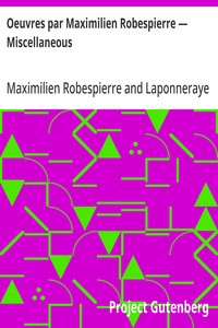 Cover of Oeuvres par Maximilien Robespierre — Miscellaneous