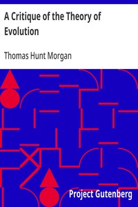 Cover of A Critique of the Theory of Evolution