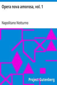 Cover of Opera nova amorosa, vol. 1 Strambotti, sonetti, capitoli, epistole et una disperata