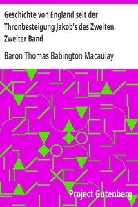 Cover of Geschichte von England seit der Thronbesteigung Jakob's des Zweiten. Zweiter Band
