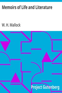 Cover of Memoirs of Life and Literature