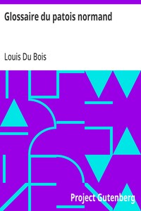 Cover of Glossaire du patois normand