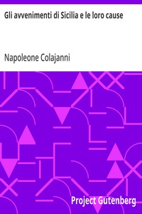 Cover of Gli avvenimenti di Sicilia e le loro cause