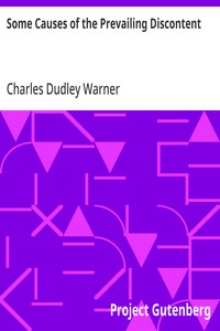 Cover of Some Causes of the Prevailing Discontent