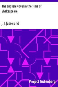 Cover of The English Novel in the Time of Shakespeare