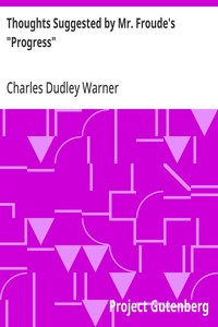 Cover of Thoughts Suggested by Mr. Froude's "Progress"