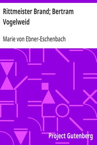 Cover of Rittmeister Brand; Bertram Vogelweid Zwei Erzählungen