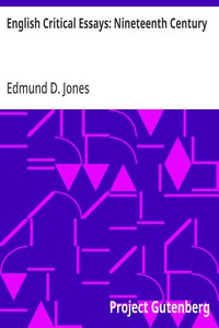 Cover of English Critical Essays: Nineteenth Century