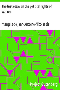 Cover of The first essay on the political rights of women