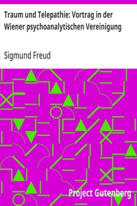 Cover of Traum und Telepathie: Vortrag in der Wiener psychoanalytischen Vereinigung