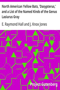 Cover of North American Yellow Bats, 'Dasypterus,' and a List of the Named Kinds of the Genus Lasiurus Gray