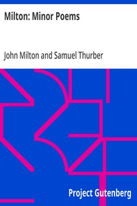 Cover of Milton: Minor Poems