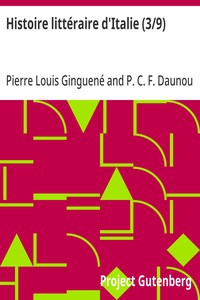 Cover of Histoire littéraire d'Italie (3/9)