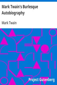 Cover of Mark Twain's Burlesque Autobiography
