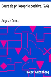 Cover of Cours de philosophie positive. (2/6)