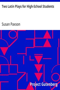 Cover of Two Latin Plays for High-School Students