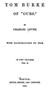 Cover of Tom Burke Of "Ours", Volume II