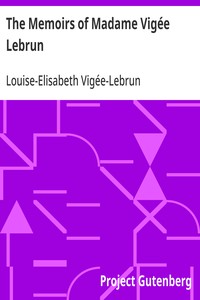 Cover of The Memoirs of Madame Vigée Lebrun