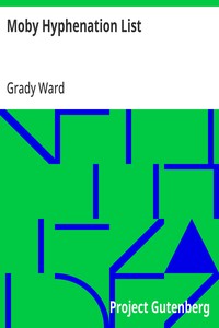 Cover of Moby Hyphenation List